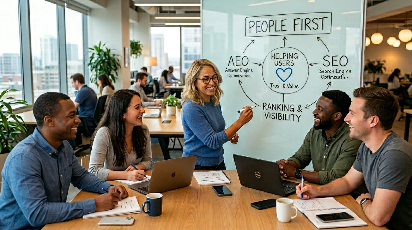 viralmd AEO vs SEO How Helping People First Helps You Rank Everywhere